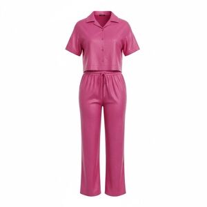 Stylish Pink Women's 2 Piece Set